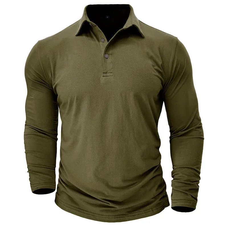 Drayce | Muscle Fit Langarm-Polo