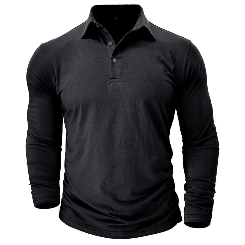 Drayce | Muscle Fit Langarm-Polo