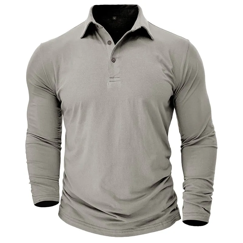 Drayce | Muscle Fit Langarm-Polo