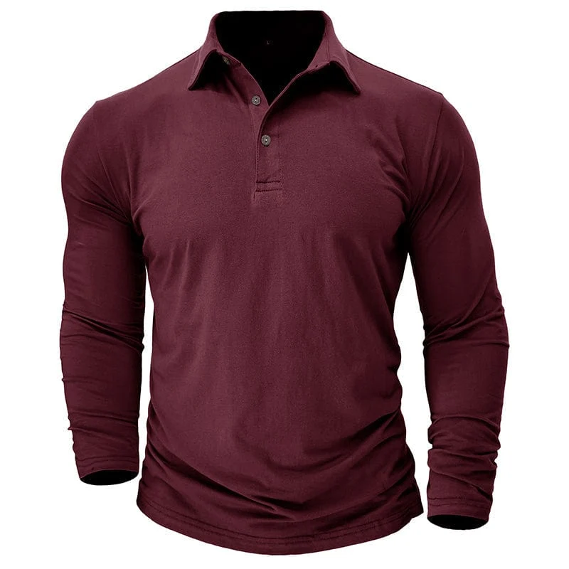 Drayce | Muscle Fit Langarm-Polo