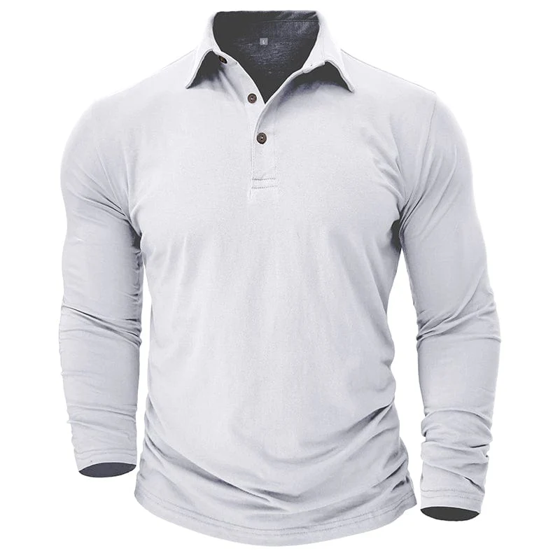 Drayce | Muscle Fit Langarm-Polo