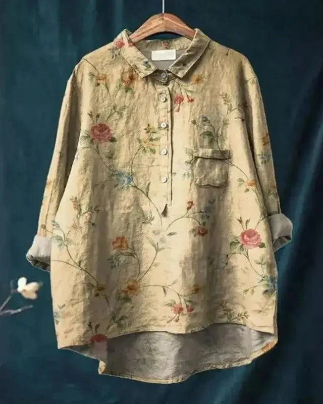 Amita | Vintage-Bluse mit Blumenmuster