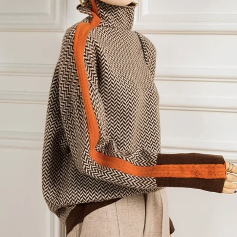 Eleanor | Herringbone Luxe Rollkragen
