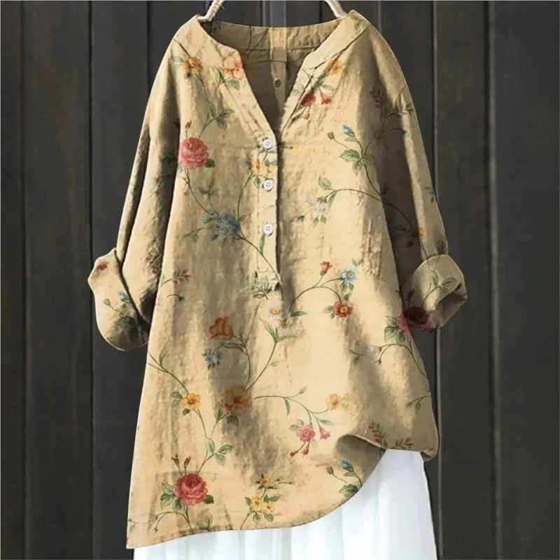 Mabel | Blumige französische Vintage-Bluse