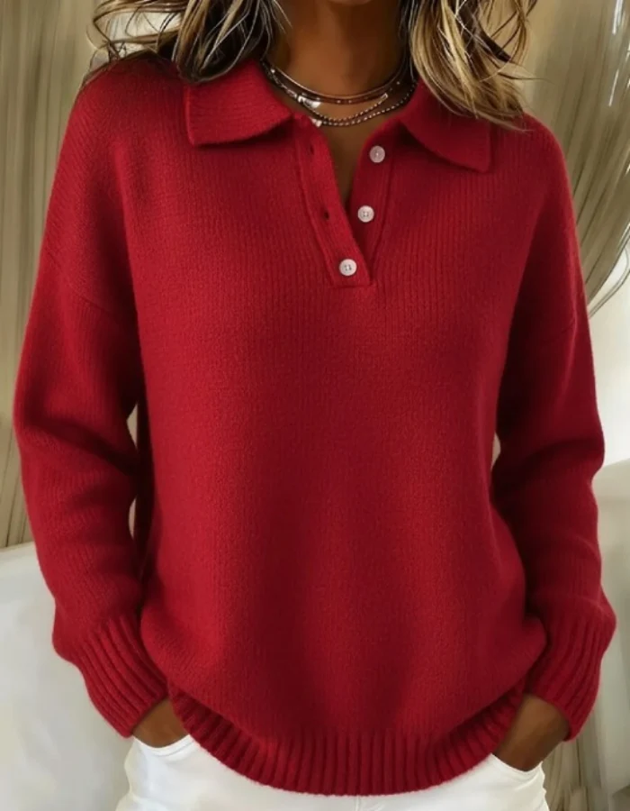 Iriana | Lässiger Alltags-Polo-Pullover