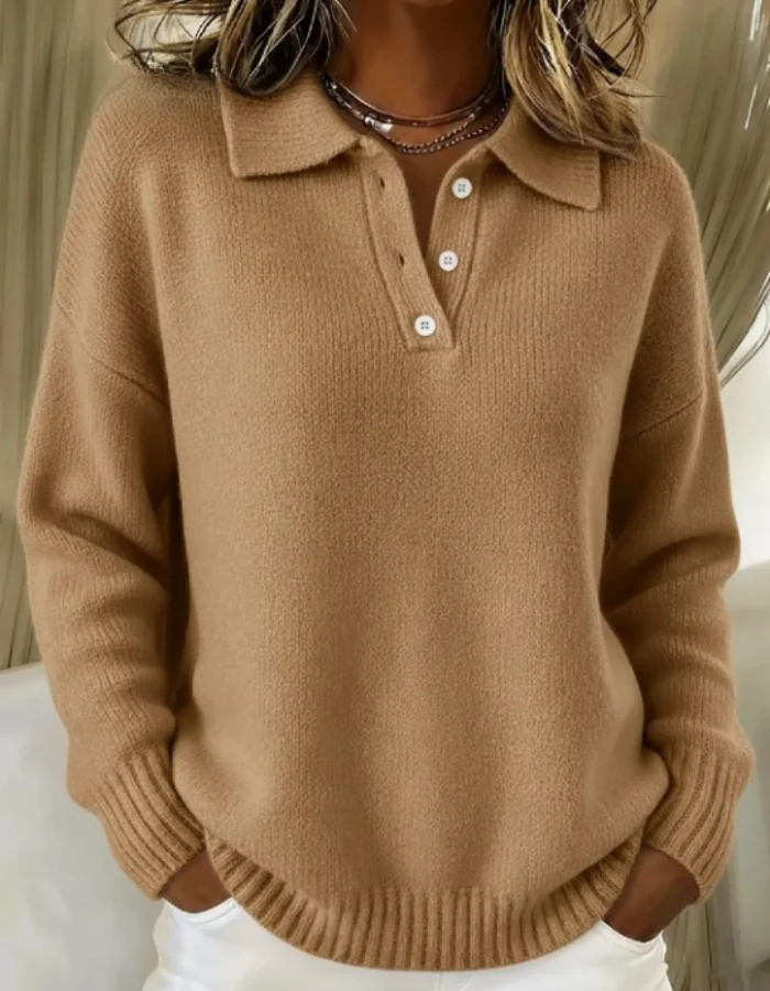 Iriana | Lässiger Alltags-Polo-Pullover