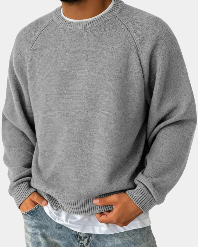 Evander | Einfacher Rundhalsausschnitt Pullover
