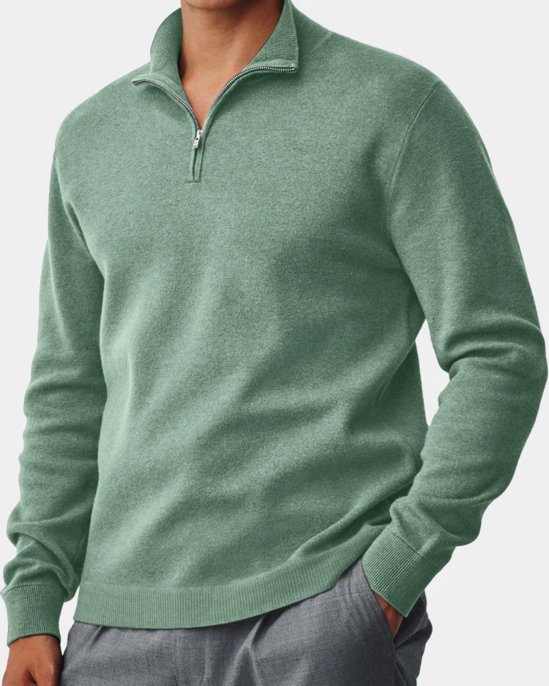 Corbin | Kragen-Reißverschluss-Komfortpullover