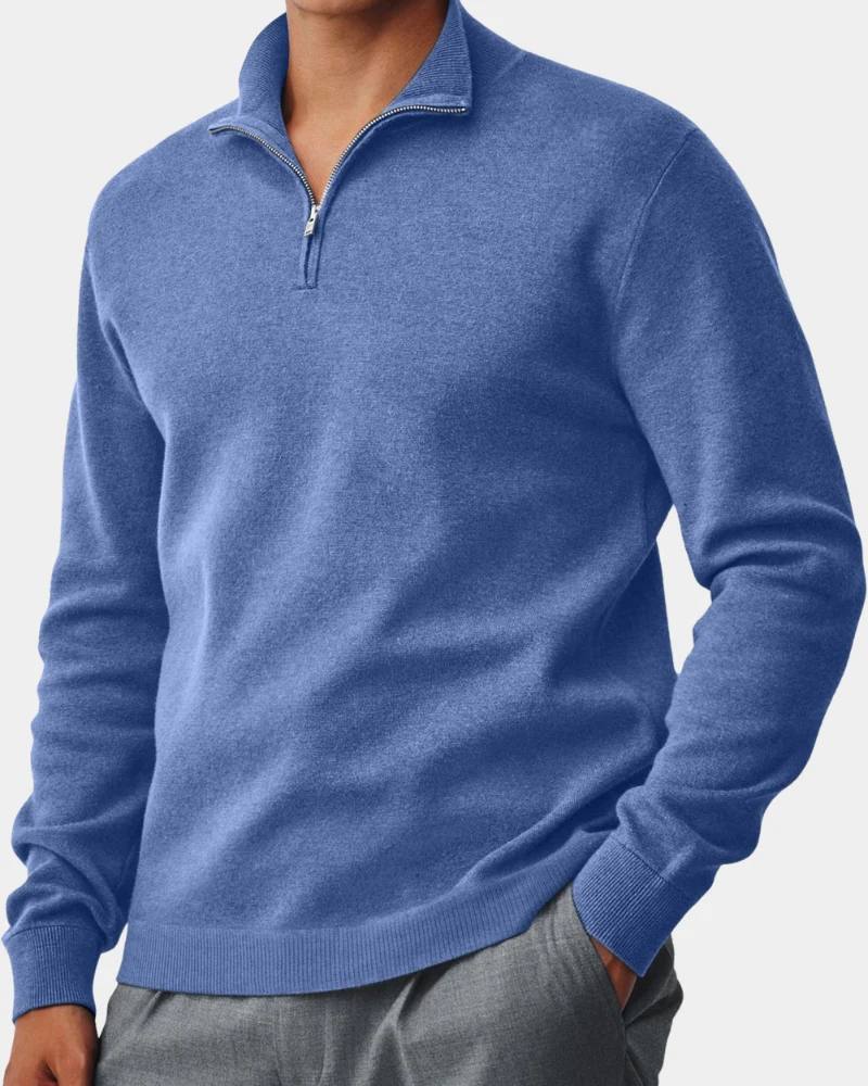 Corbin | Kragen-Reißverschluss-Komfortpullover