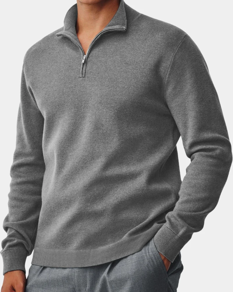 Corbin | Kragen-Reißverschluss-Komfortpullover