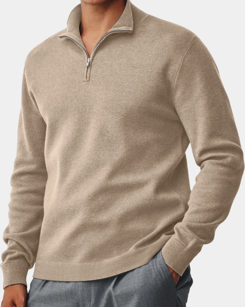 Corbin | Kragen-Reißverschluss-Komfortpullover