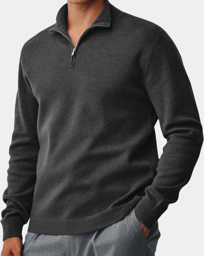 Corbin | Kragen-Reißverschluss-Komfortpullover