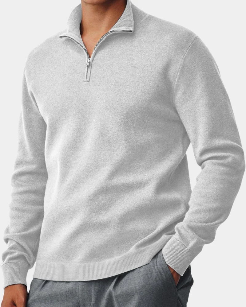 Corbin | Kragen-Reißverschluss-Komfortpullover