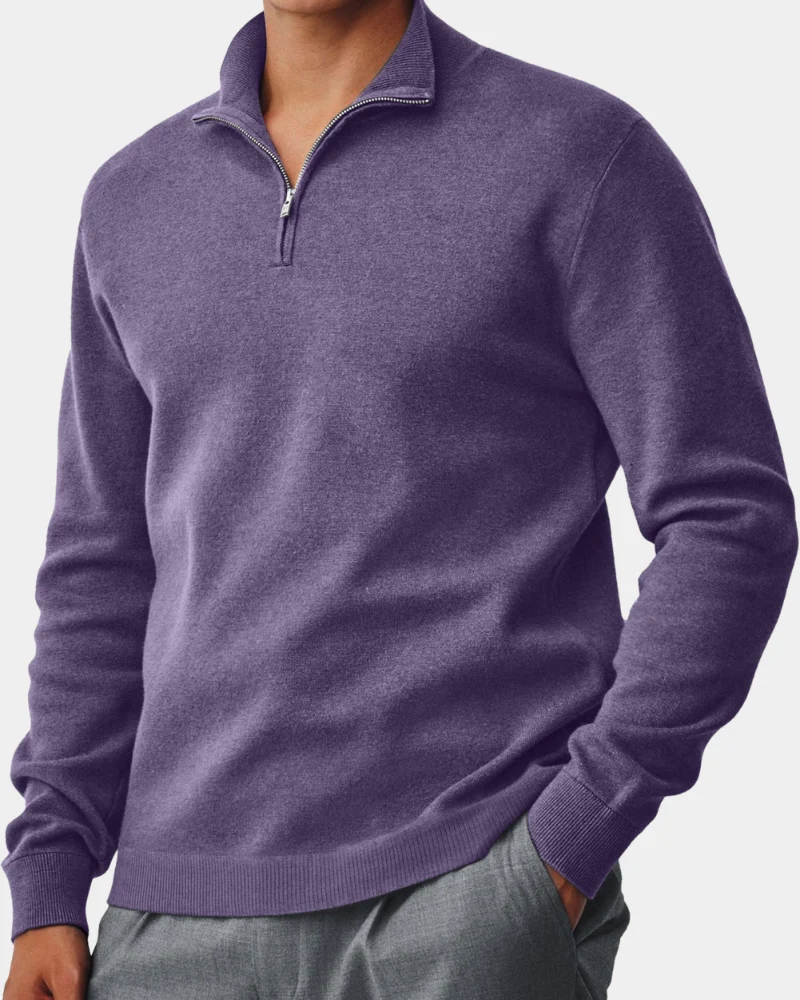 Corbin | Kragen-Reißverschluss-Komfortpullover