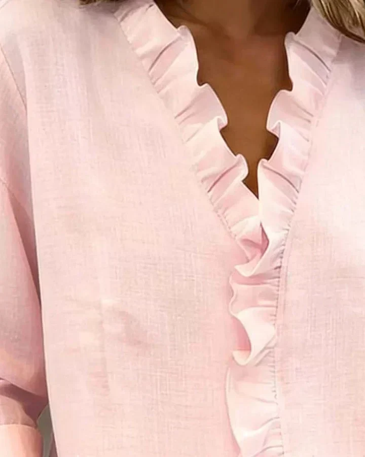 Beatrice | Edle V-Ausschnitt Bluse