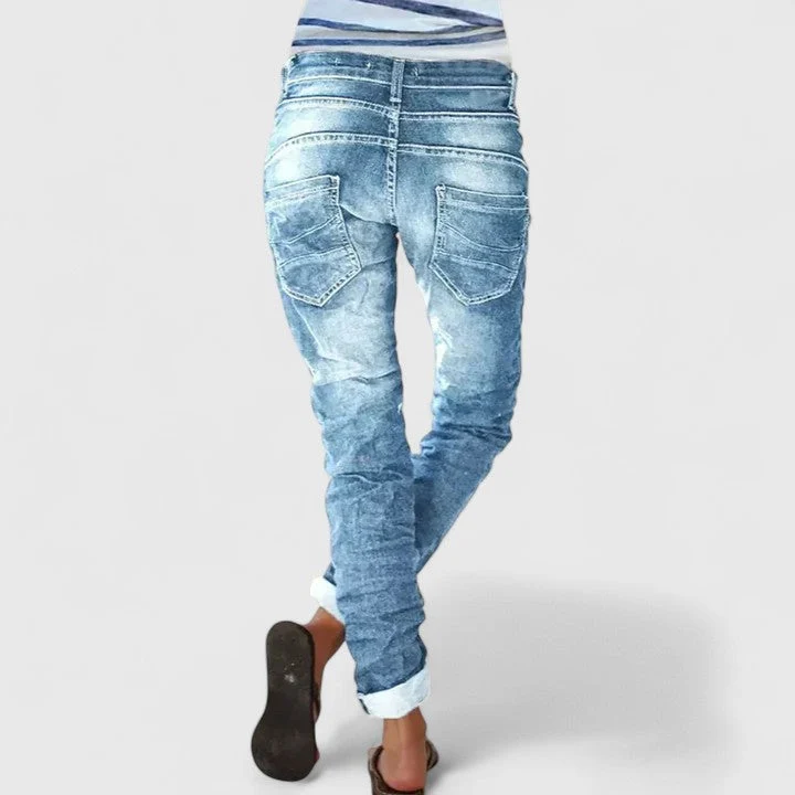 Saskia | Slim-Fit-Jeans im Distressed-Look