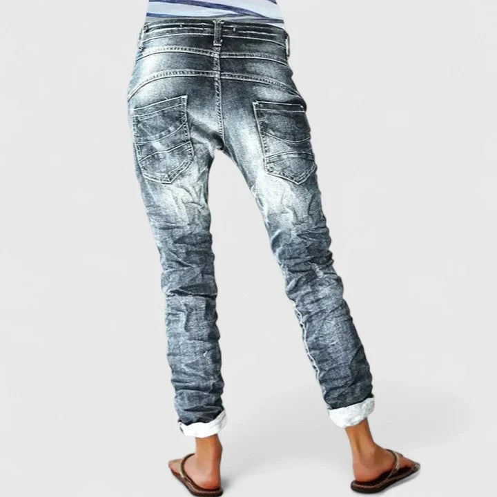 Saskia | Slim-Fit-Jeans im Distressed-Look