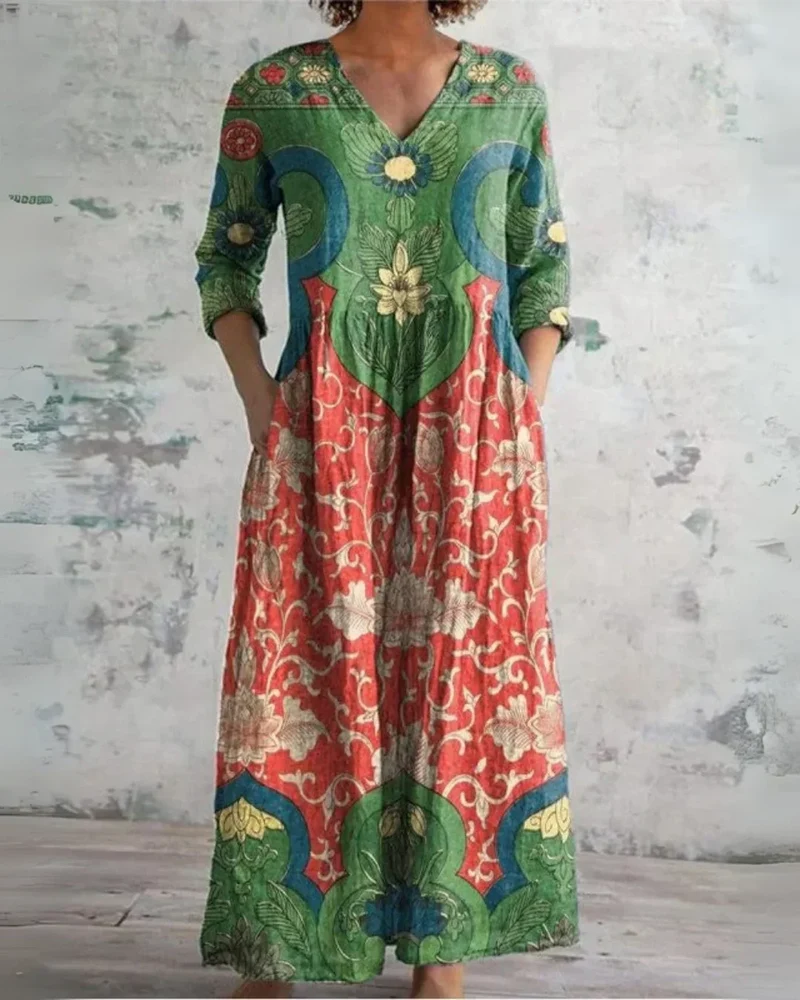 Clara | Comfort Blumig Maxikleid