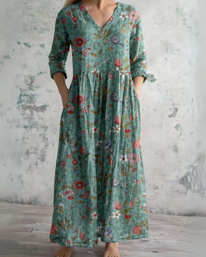 Clara | Comfort Blumig Maxikleid