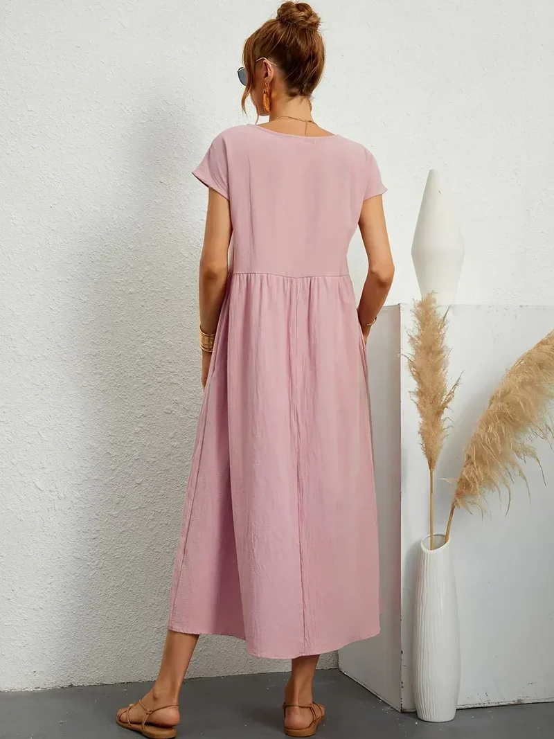 Evi | Fließendes Midikleid zeitlose Eleganz