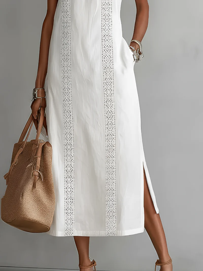 Samantha - Midi - Kleid aus Leinen