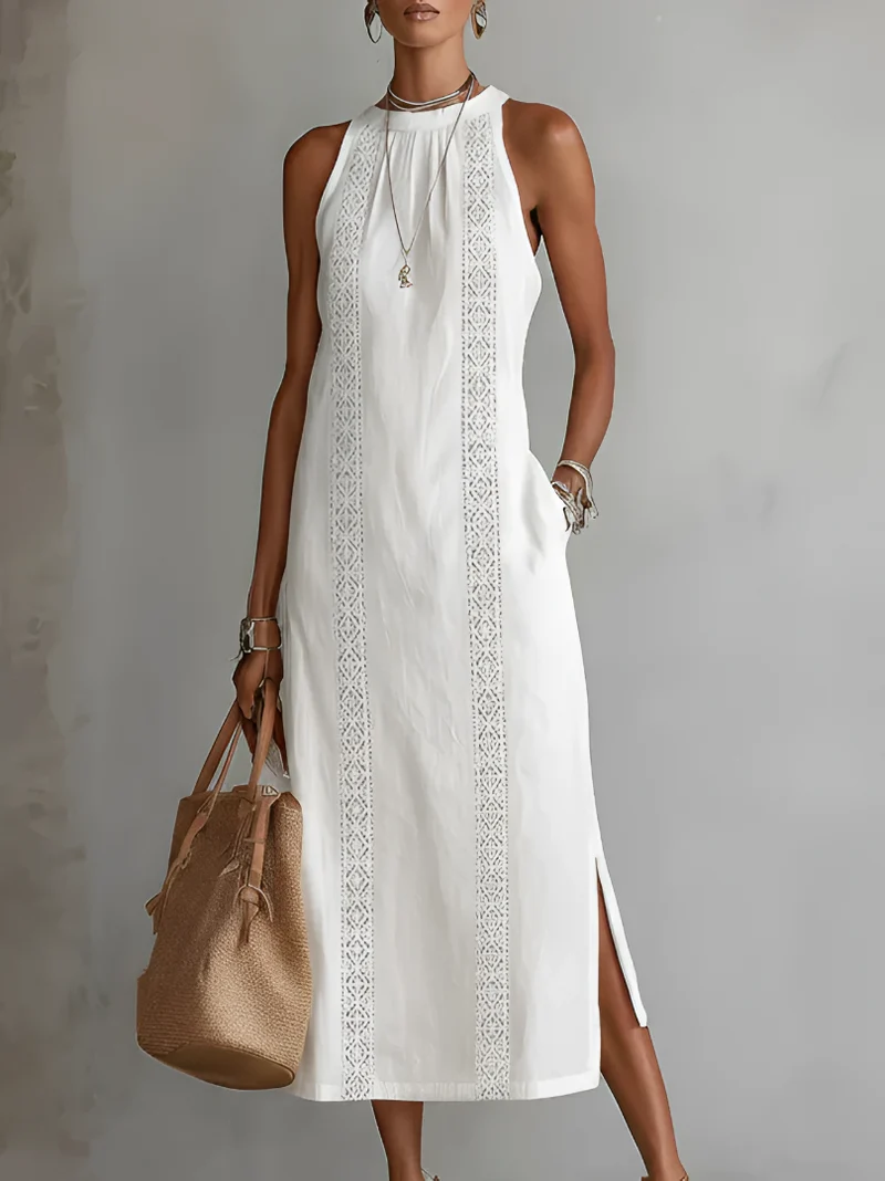 Samantha - Midi - Kleid aus Leinen