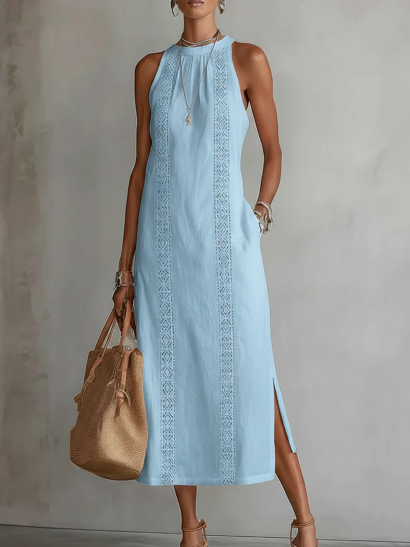Samantha - Midi - Kleid aus Leinen
