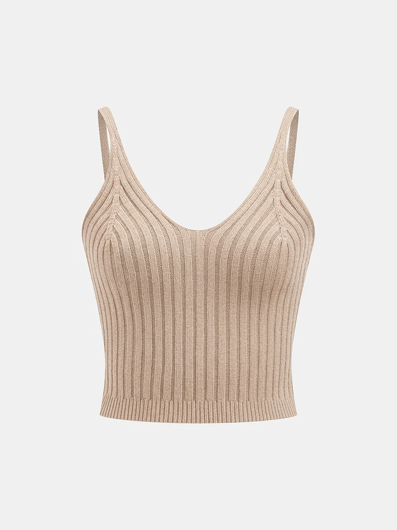Dagmar – Zweiteiliges Set aus Rollkragen-Überwurf und Cami-Top aus Strick