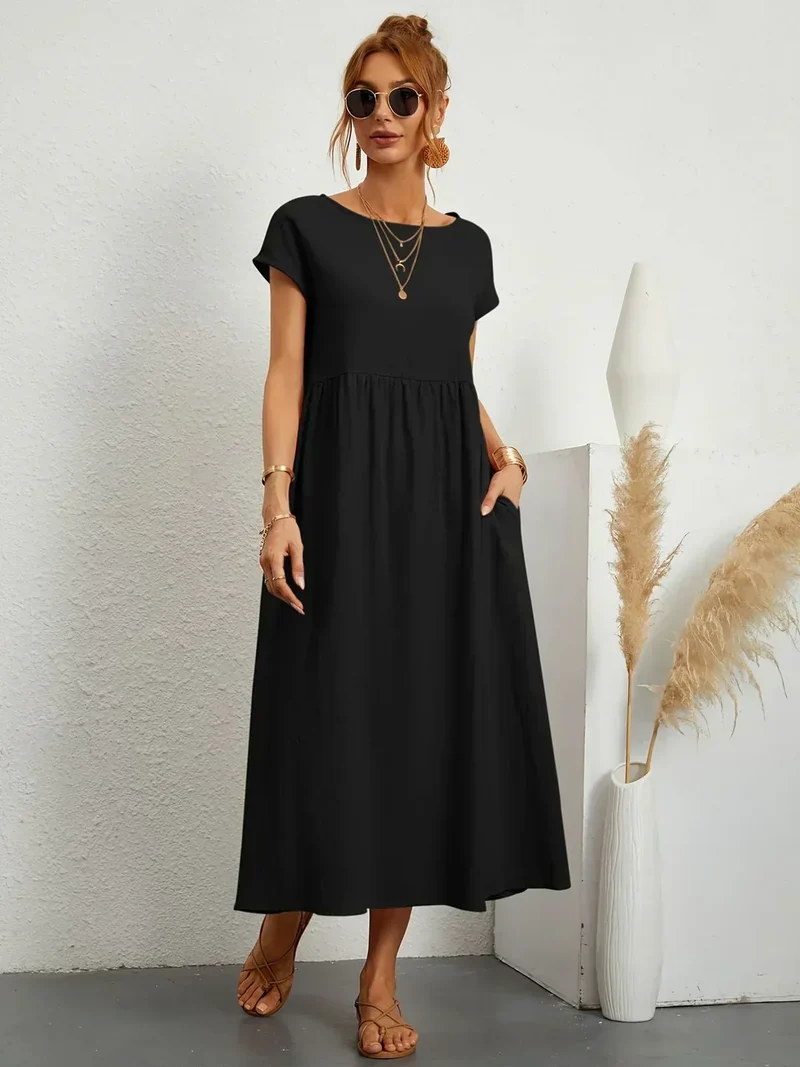 Gabrielle™ - Fließendes Midikleid mit zeitloser Eleganz
