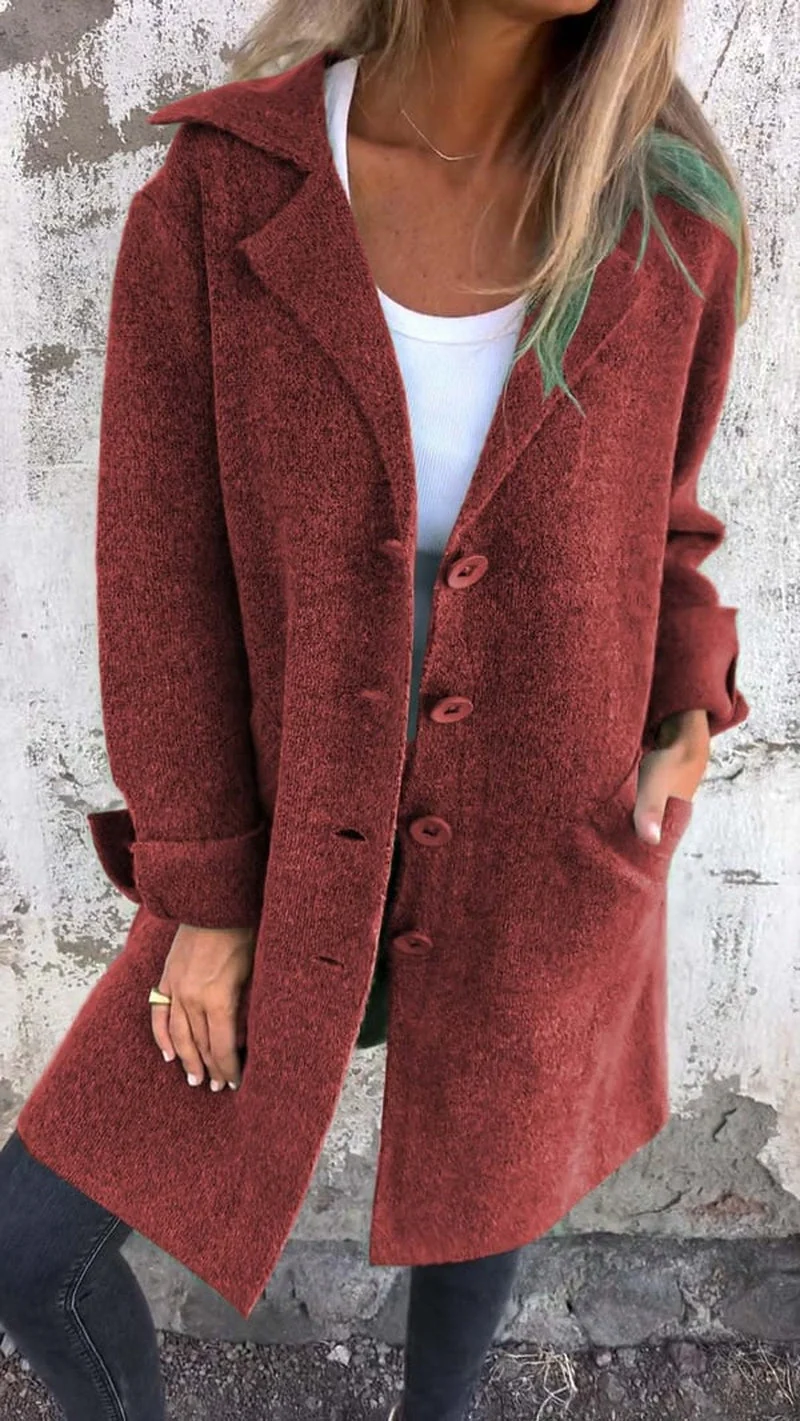 Sorella - Mantel Damen Mit Knopfleiste