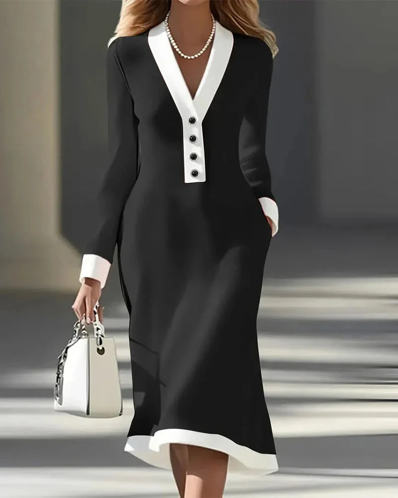 Kaylin - Stilvolles Kleid mit langen Ärmeln