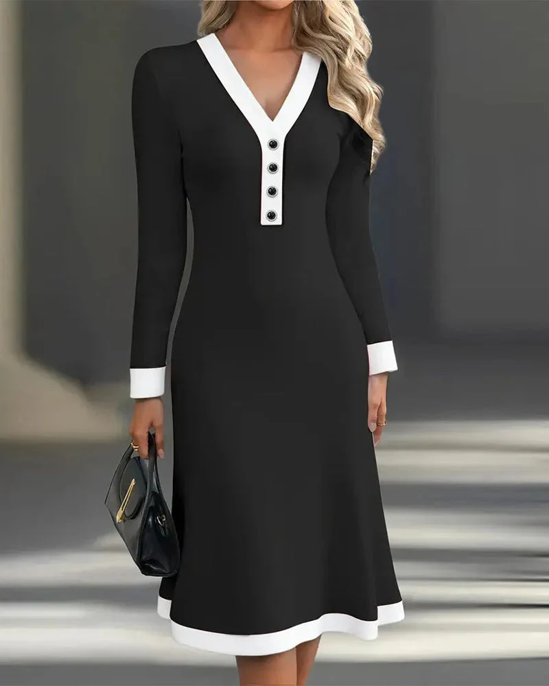 Kaylin - Stilvolles Kleid mit langen Ärmeln