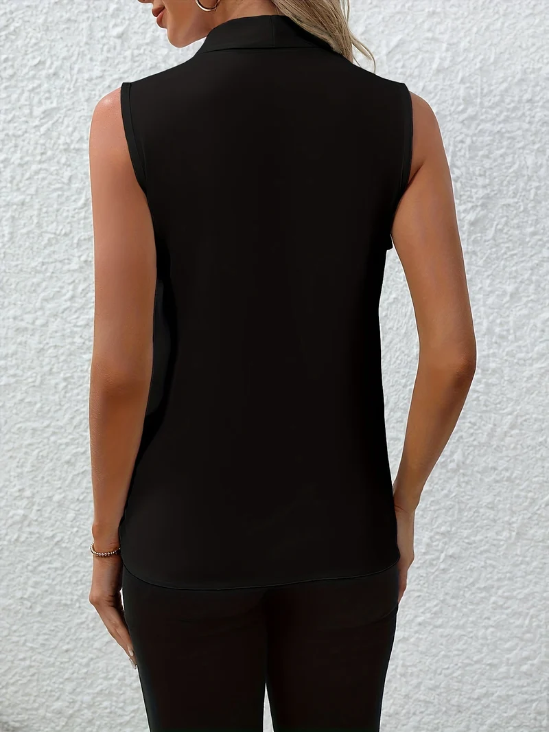 Annabel - Ärmellose Bluse mit V-Ausschnitt