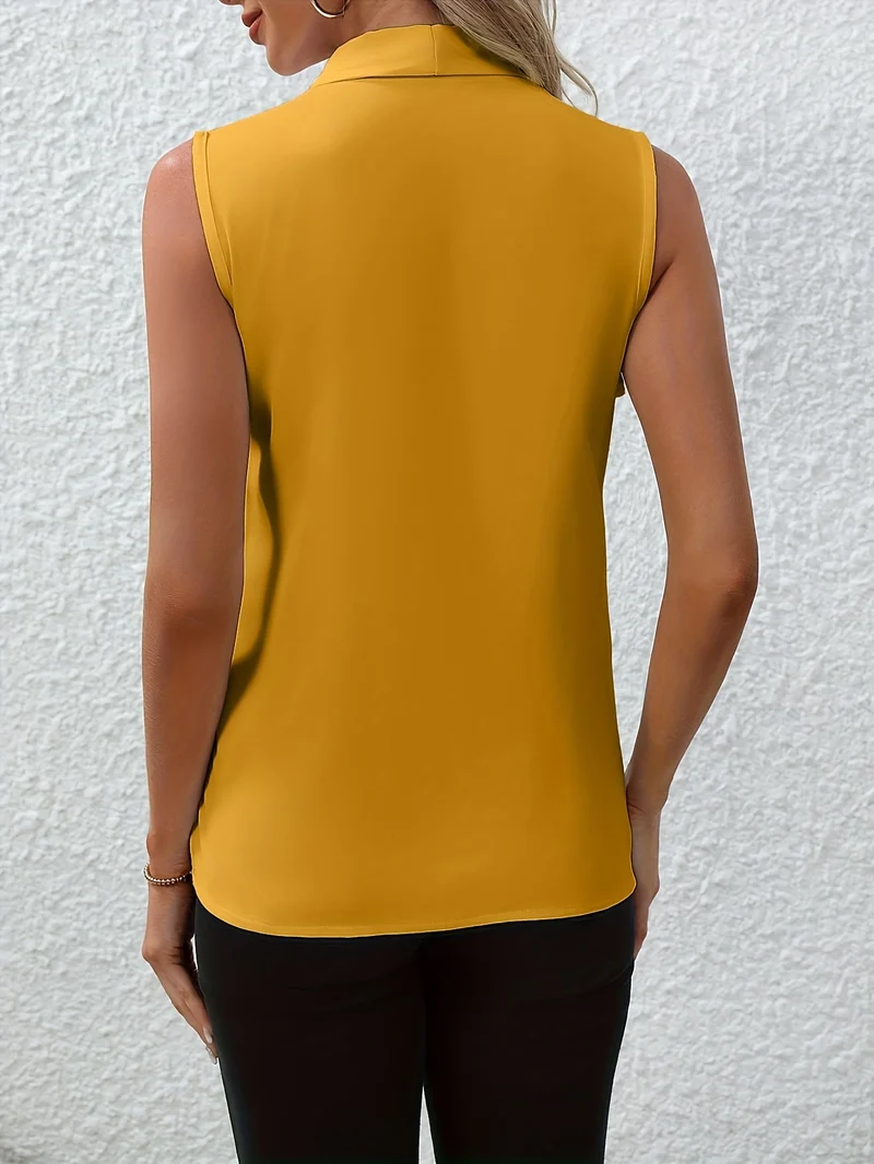 Annabel - Ärmellose Bluse mit V-Ausschnitt