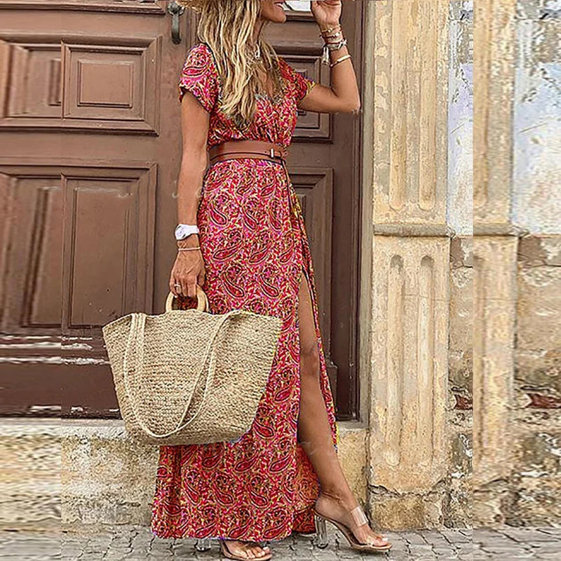 Karin - Elegantes Kleid im Ibiza-Stil - Inklusive Gürtel