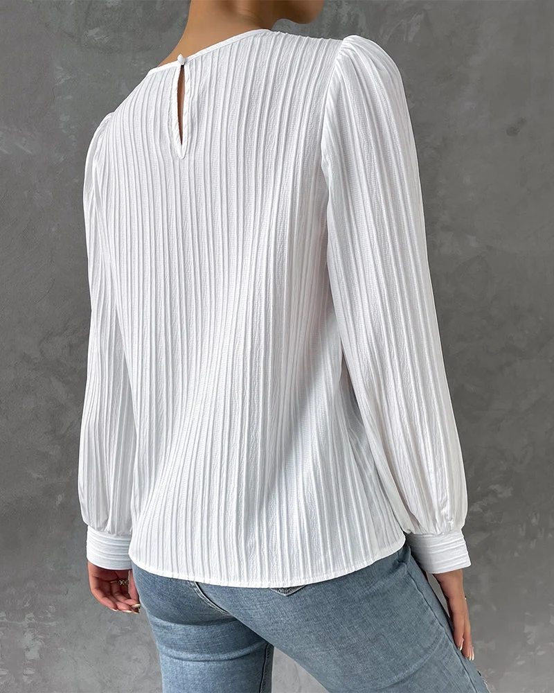 Bianca - Elegante Bluse mit langen Laternenärmeln