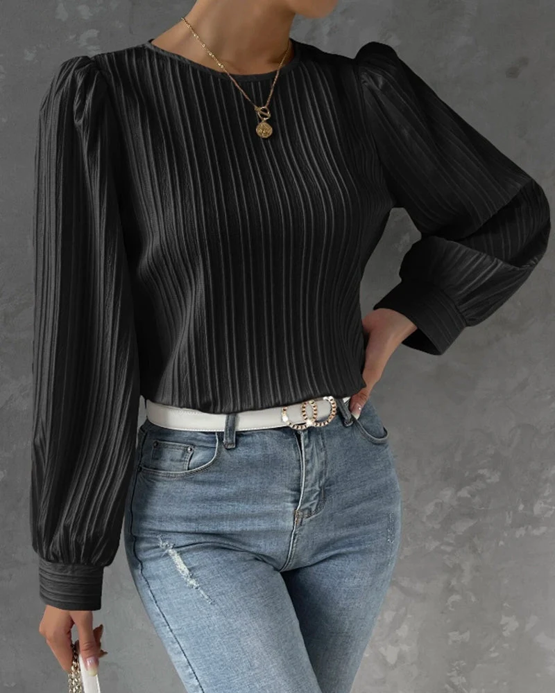 Bianca - Elegante Bluse mit langen Laternenärmeln