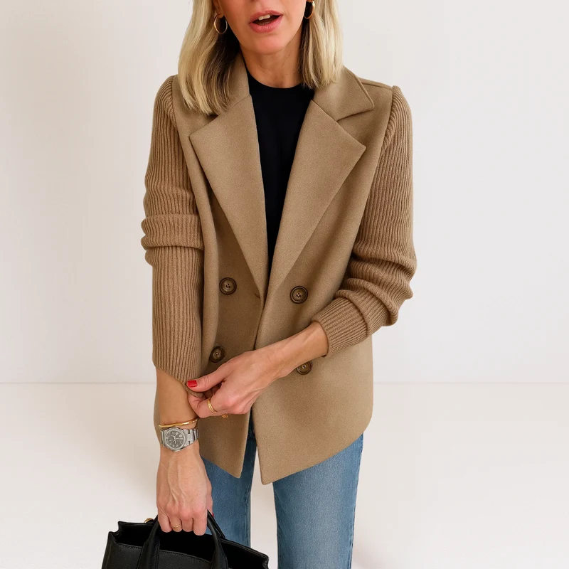 Martine – Elegante Jacke mit Strickärmeln