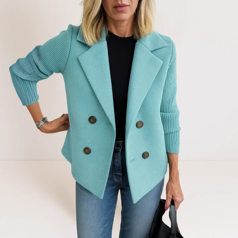 Martine – Elegante Jacke mit Strickärmeln