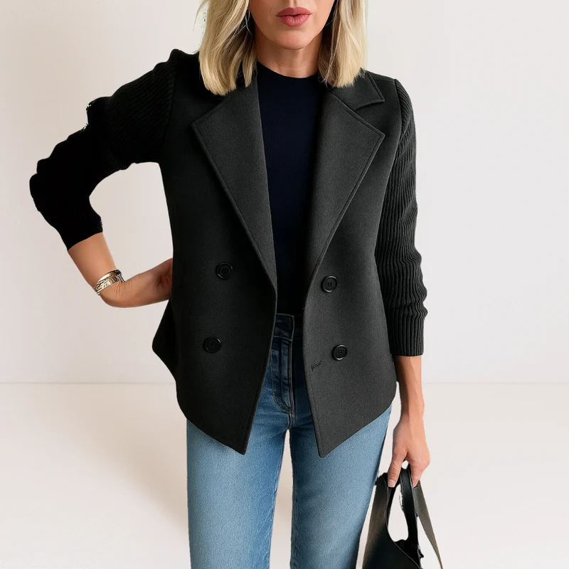 Martine – Elegante Jacke mit Strickärmeln