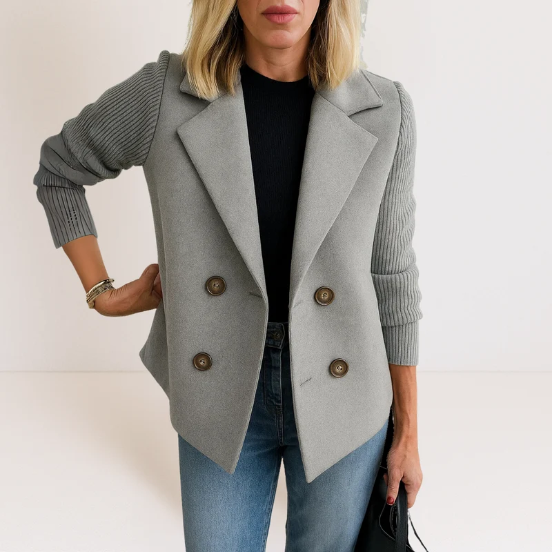 Martine – Elegante Jacke mit Strickärmeln