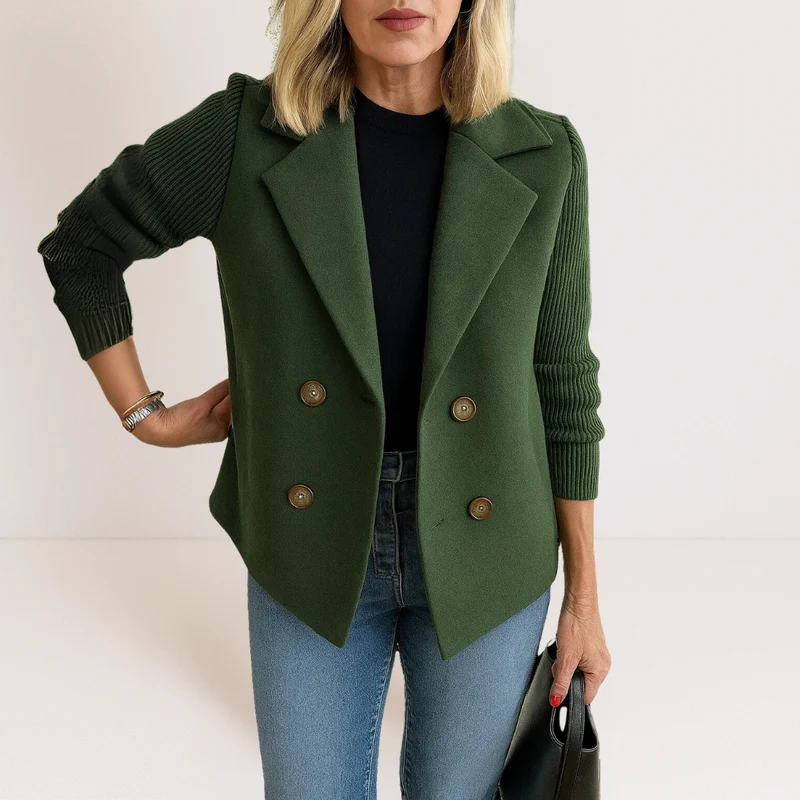 Martine – Elegante Jacke mit Strickärmeln