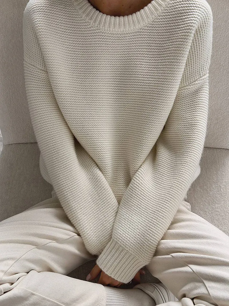 Laura – Strickpullover aus Baumwollmischgewebe