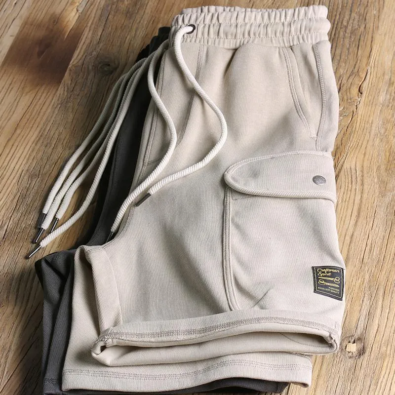 Herren Sommer Kordelzug Cargo Shorts