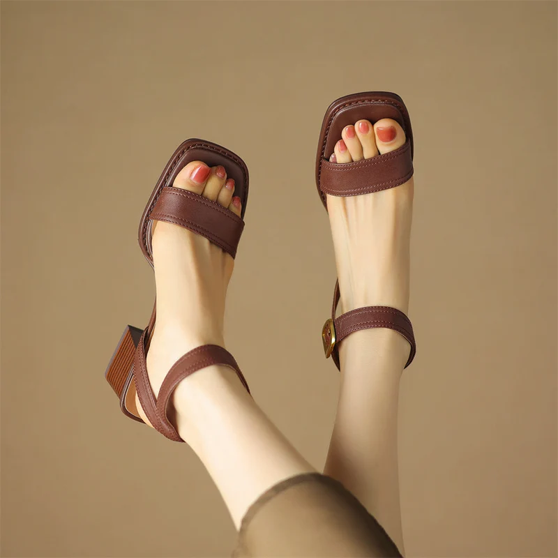 Damen Elegant Orthopädische Absatz Sandalen