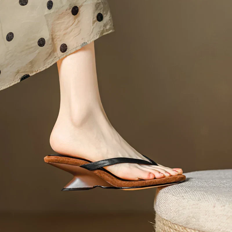 Damen Elegant Eckig Toe Absatz Sandalen