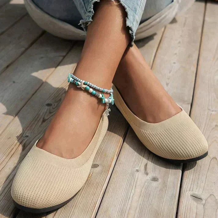 Damen Klassisch Round Orthopädische Ballerinas