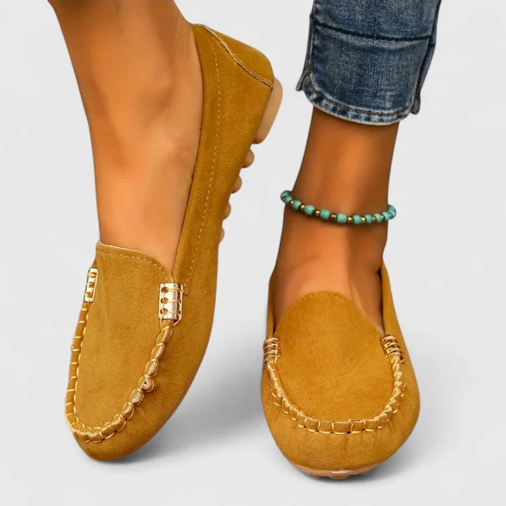 Damen Casual Nahtdetail Orthopädische Loafers