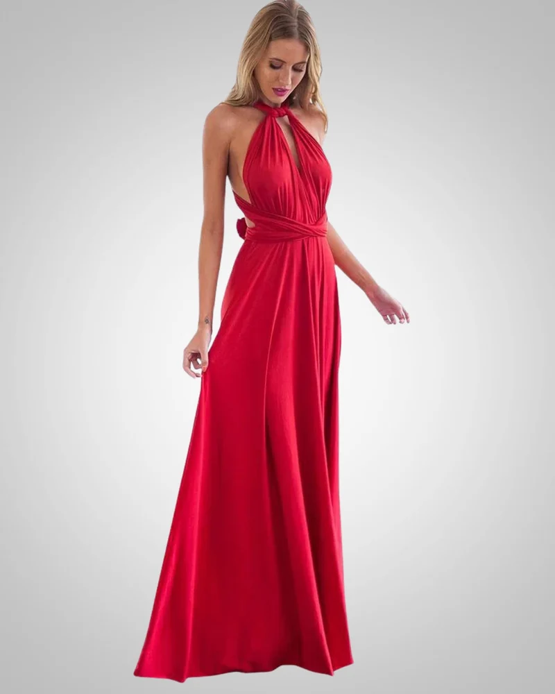 Damen Sommer Hochzeitsgast Maxikleid