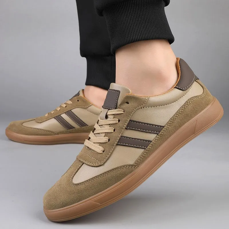 Herren Lässig Schnürung Streifen Sneakers